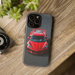 Red C8 Z06 Track Wing Tough Phone Case Cover Gift Art