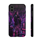 Anime Girl Neon City Tough Phone Case Cover Gift