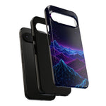 Retro Neon Mountains Phone Case | Vaporwave Galaxy Landscape