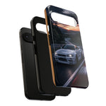 Skyline GT-R R34 White Nurburgring Speed Art Tough Phone Case