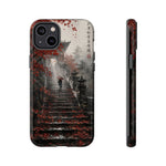 Rainy Temple Stairs Autumn Phone Case Ink Art Tough Case