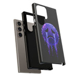 Glitch Sad Face Phone Case, Anime Melt Static Tough Cover