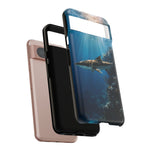 Cobia Reef Phone Case, Shaft of Light Ocean Fishing Tough Cover