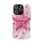 Pink Glitter Star Tough Case | Sparkle Phone Case