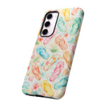 Watercolor Flip Flops pattern Tough Case | Beach Shells Phone Cover