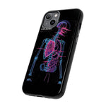 Neon Anatomical Skeleton Phone Case | Internal Displacement Art