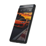 Orange C8 Z06 Flat Plane V8 Speed Art Tough Phone Case