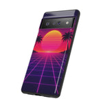 Classic Grid Sunset Vaporwave Art Tough Phone Case