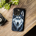 Siberian Husky Geometric Diamond Art Tough Phone Case