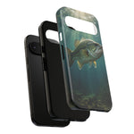 Largemouth Bass Phone Case, Sunlit Underwater Tough Cover, Gift