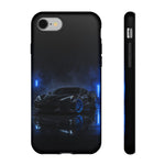 Neon Blue Sports Car C8 Phone Case | Tough Cases