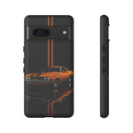 Orange Cuda Phone Case, Muscle Car Stripe Studio Cover, Gift
