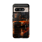 Challenger RT Phone Case, Rainy City Night Muscle Car Tough Cover