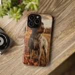 German Wirehaired Pointer Autumn Art Tough Phone Case