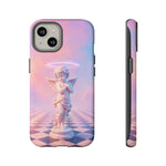 Praying Cherub Statue halo Vaporwave Aesthetic phone case