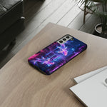 Neon Koi Reflection Vaporwave phone case | Tough Cover