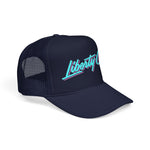 Liberty City Miami Trucker Hat Retro Script Snapback Neon Pastel South Florida Streetwear Cap