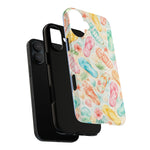 Watercolor Flip Flops pattern Tough Case | Beach Shells Phone Cover