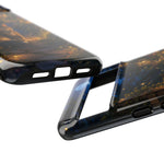 Moonlit Garden Cat Phone Case, Firefly Painterly Art Cover