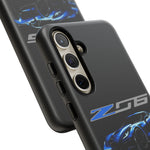 Blue C7 Z06 Sports Car Tough Phone Case Track Style Cover Gift