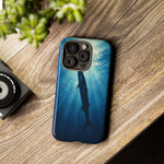 Barracuda Silhouette Phone Case, Sunlit Marine Art Tough Cover