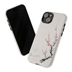 Plum Blossom Ink Wash Phone Case Minimalist Zen Tough Case
