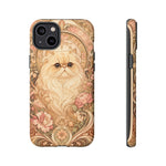 Persian Cat Floral Art Nouveau Tough Phone Case