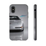 Silver C4 ZR1 Front View phone case | tough case for Vette Drivers