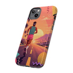 Retro Runner Sunset phone case | 80s Vaporwave jogging design