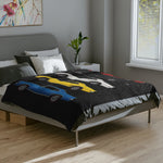 1969 Camaro Five Color Side Profile Microfiber Throw Blanket Muscle Car Gift