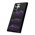 Purple R33 Skyline GTR JDM Sports Car Phone Case Tough Multi View