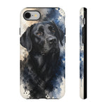 Black Lab Watercolor Art Tough Phone Case - Dog Portrait
