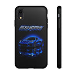 Blue Stingray Sports Car phone case | Neon C8 phone case