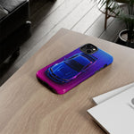 R34 Skyline Phone Case, Blue Top-Down Duotone Gradient Cover