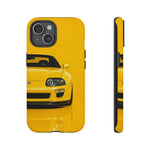 Yellow Supra Phone Case, MK4 90s JDM Legend Tough Protective Cover for Men