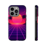 Classic Grid Sunset Vaporwave Art Tough Phone Case
