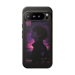 Melancholy Data Poster Phone Case, Glitch Anime Sky Tough Cover