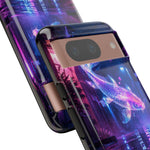 Neon Koi Reflection Vaporwave phone case | Tough Cover