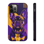 French Bulldog Pop-Art Portrait Tough Phone Case - Purple Gold