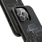 Black 1970 Nova SS Studio Front Tough Phone Case for Muscle Car Fans