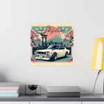 Hakosuka Skyline GT-R Poster JDM Classic Car Mt Fuji Cherry Blossom