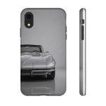 Silver Corvette Art Phone Case, C2 Sting Ray Classic Sports Cover