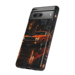 Challenger RT Phone Case, Rainy City Night Muscle Car Tough Cover
