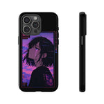 Melancholy Anime Girl Phone Case Vaporwave Tough Case