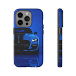 Blue Mustang Art Phone Case, GT500 American Muscle Car Tough Cover for Men