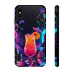 Neon Cocktail Phone Case | Retro 80s Tropical Drink Art