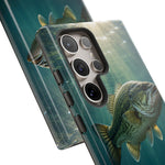 Largemouth Bass Phone Case, Sunlit Underwater Tough Cover, Gift
