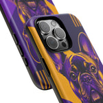 French Bulldog Pop-Art Portrait Tough Phone Case - Purple Gold