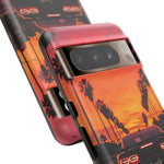 Black Camaro ZL1 Sunset Tough Phone Case - Palm Silhouette
