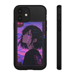 Melancholy Anime Girl Phone Case Vaporwave Tough Case